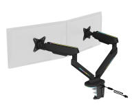 Deltaco Podwójny uchwyt GAM-135 RGB - Czarny - 1115376 - zdjęcie 2